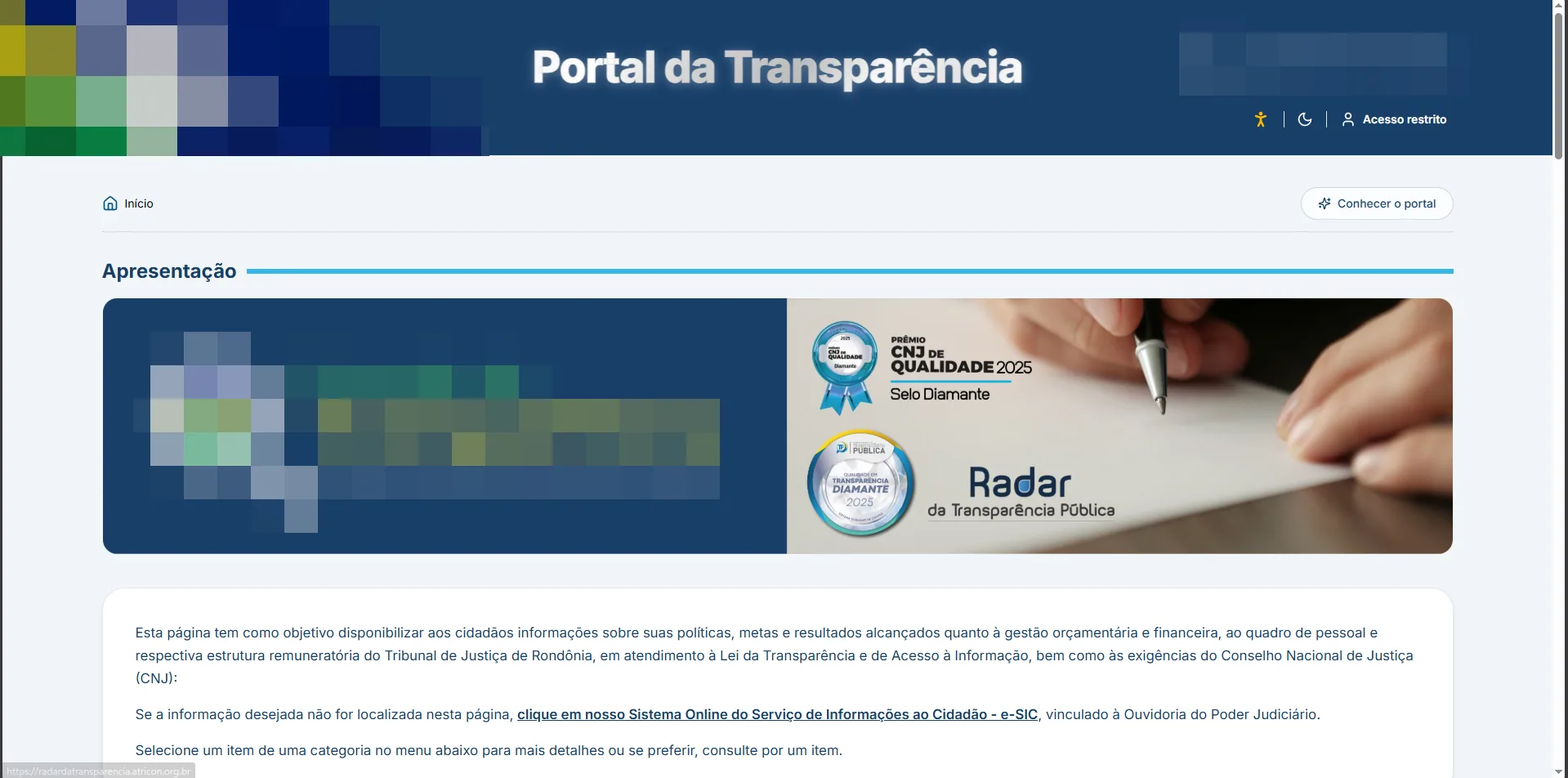 Pentest - Portal da transparência judiciário
